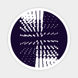 Geometric white abstract galaxy Magnet